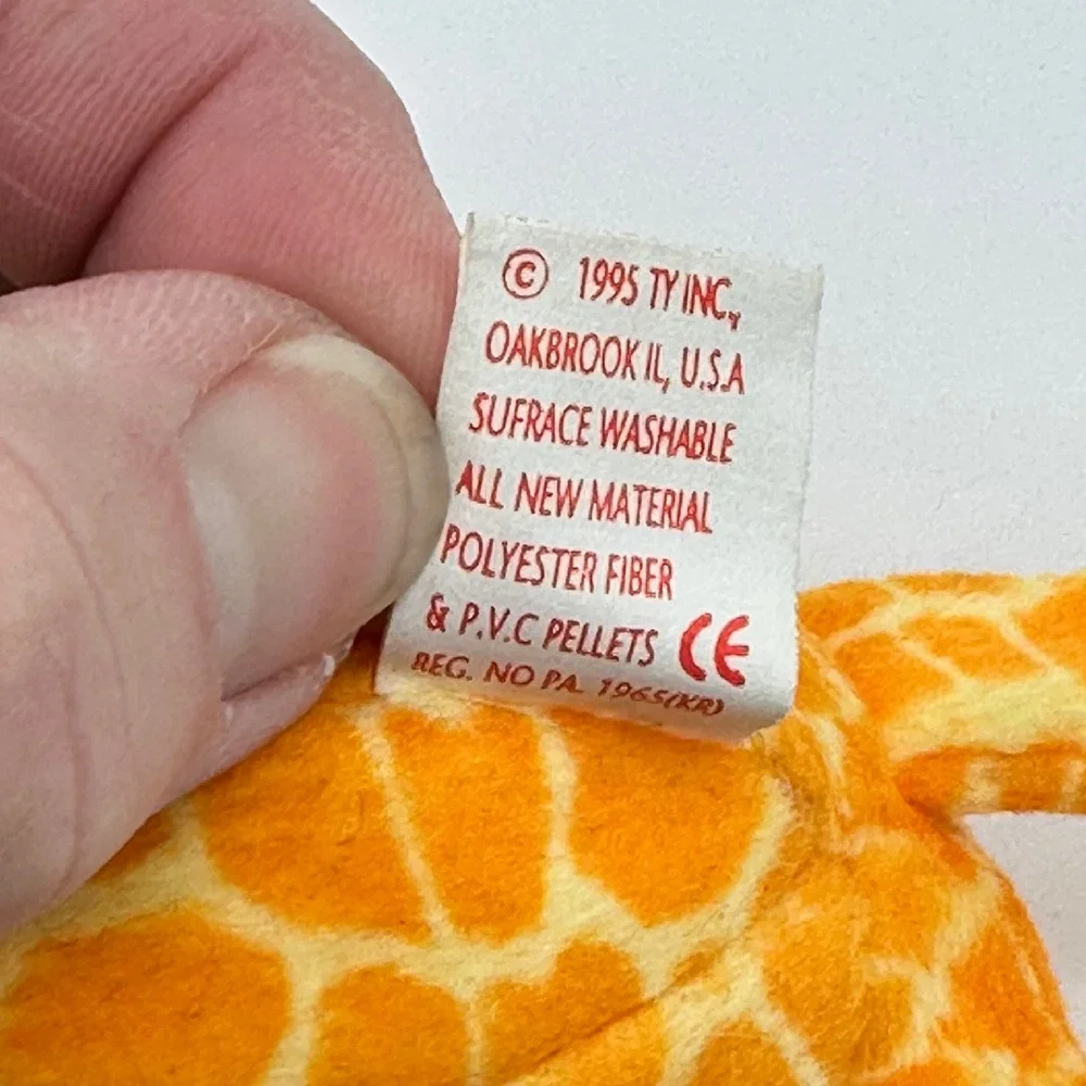 Vintage Ty Beanie Babies Twigs the Giraffe 1995 Plush Toy